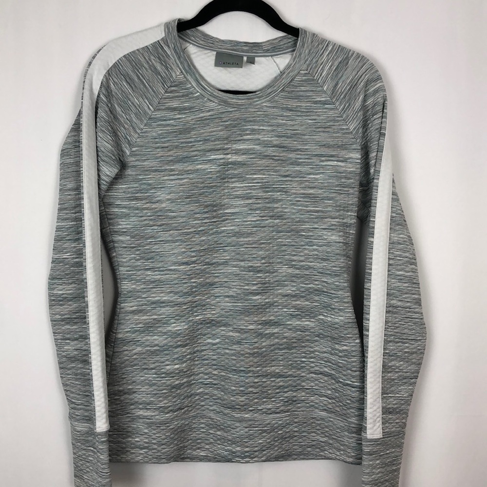 ATHLETA SNOWSCAPE PUOVER CRENECK SWEATSHIRT SMALL